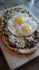 A Boston Brunchers special. the Farmhouse Pizza - included local ingredients from Wilson Farm in Lexington